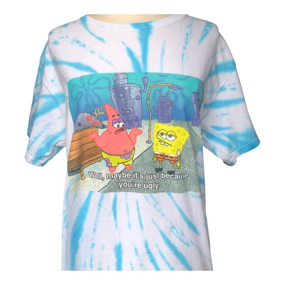 Nickelodeon Sponge Bob Square Pants Patrick Tie Dye Shirt Short Sleeve Medium - Picture 2 of 8